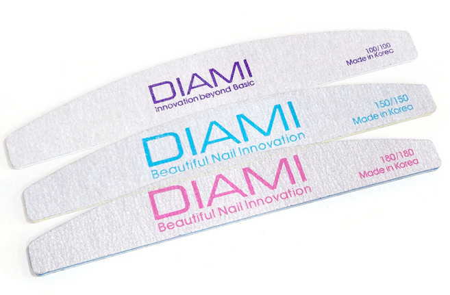 DIAMI 다이아미 하프문 네일 화일 100 150 180 240그릿, 180그릿, 1개
