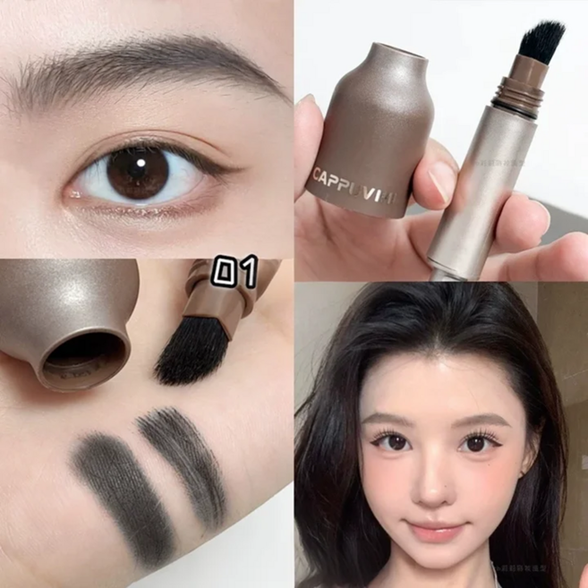 눈썹 펜슬 지워지지않는 눈썹펜슬1위 헤어라인 펜슬 지워지지않는 눈썹펜슬 입체 헤어스트로크 브로우 라이너 헤어라인 펜슬 타투펜 눈썹 틴트 방수 땀에도 강한 번짐 없는 야생눈썹, 1개, 블랙