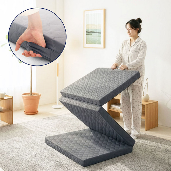 일루일루 3단 접이식 매트리스 토퍼겸용 고밀도폼 바닥형 MS/S/SS