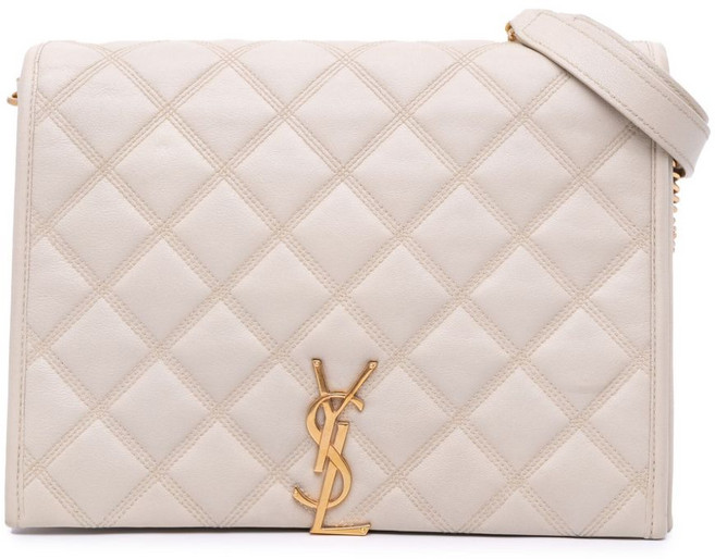 생 로랑 중고 2019 스몰 퀼팅 램스킨 베키 체인 숄더 백