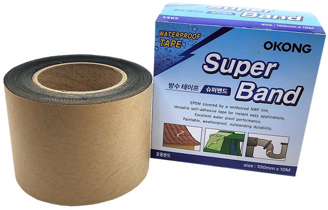오공 슈퍼밴드 방수테이프 누수테이프, 100mm x 10M