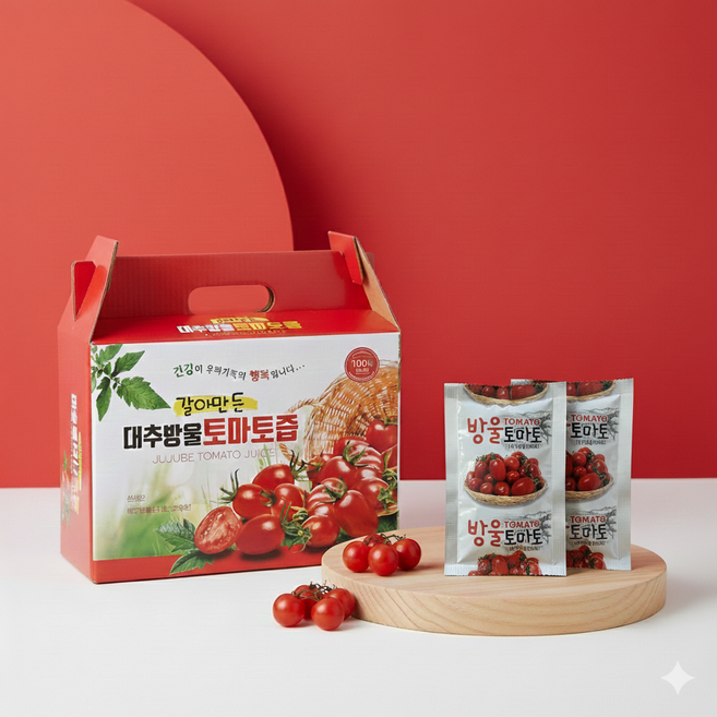 대추방울토마토 원물 그대로 진아농장 토마토즙, 50개, 125ml