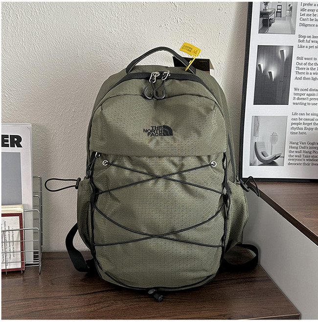 THE NORTH FACE 大容量戶外雙肩包, 綠色大號