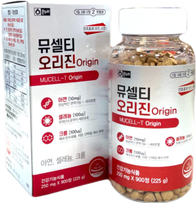 온누리 뮤셀티 900정, 225g, 1박스