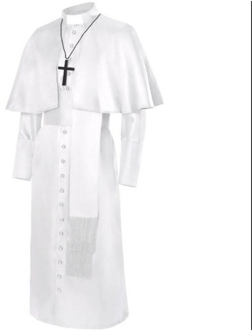 중세 사제 의상 가톨릭 교회 종교 ​​로마 Soutane 교황 목사 아버지 대량 선교사 가운 성직자 Cassock