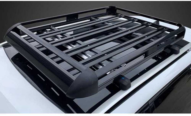 레이 루프 바스켓 수하물 짐받이 승용차 랙 캐리어, C 더블 레이어 1.1m 검정색, 1개