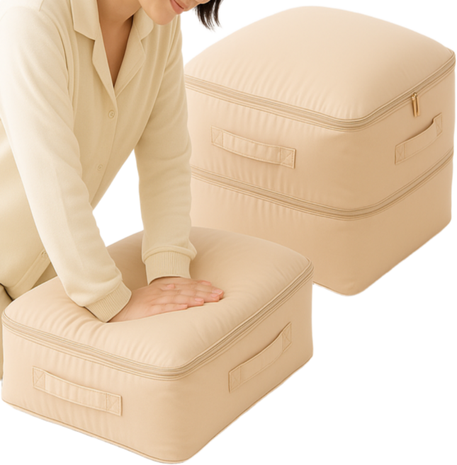 오르디모 튼튼한 대용량 부피삭제 의류 이불 압축 파우치, 1개, 2개입