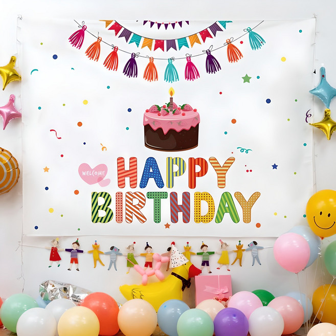 페이토 생일 잔치 파티 추억 배너 현수막, E5