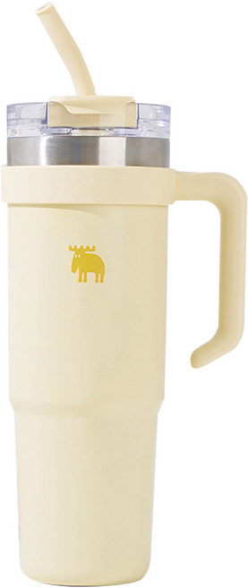 MOZ 스웨덴 포스코 316 스텐 1L 대용량 보온보냉 손잡이 텀블러 보온병, 1개, 1000ml, 허니옐로우