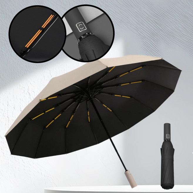 마이코야 대형 3단 우산 튼튼한 접이식 경량 암막 우양산