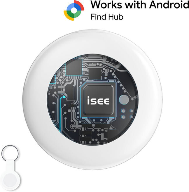 아이시(isee) 안드로이드 갤럭시 전용 스마트태그 위치추적기 미아방지 분실방지 위치추적, 화이트(안드로이드), 1개