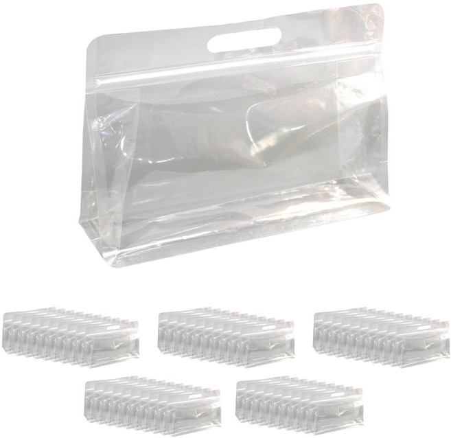 가로형 투명 손잡이 지퍼백 어린이집 선물 간식 포장 50매, 1개