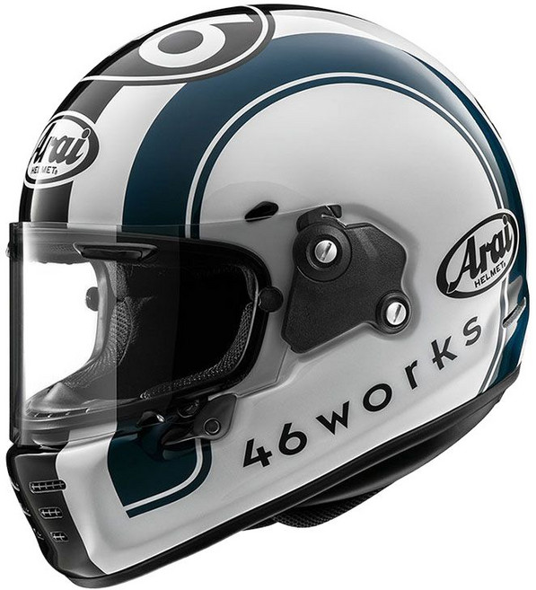 아라이 라피드네오 풀페이스 경량 오토바이 헬멧 46WORKS RACE, M (57-58cm), 판매처 정책 상 반품 및 환불이 불가능합니다.