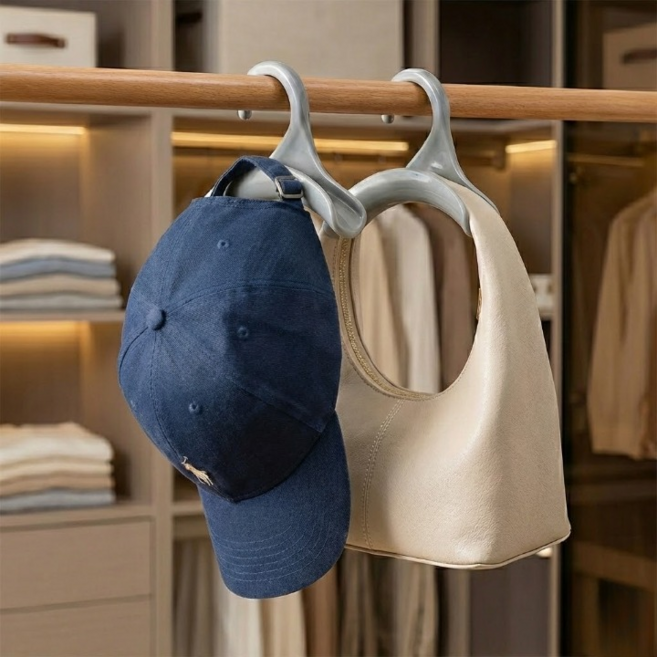 학스토어 낱개 깔끔정리 틈새활용 모자걸이, 10개, 블랙