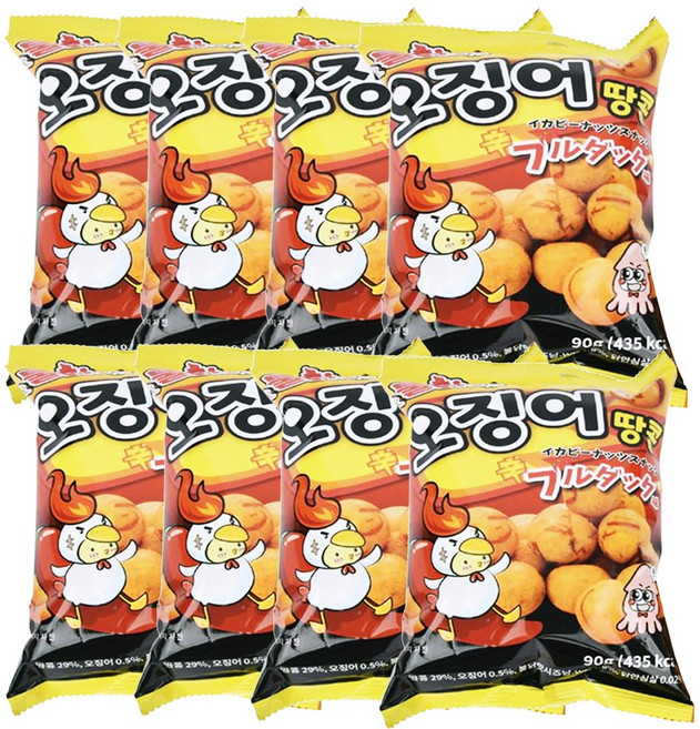 돈키호테 불닭맛 오징어땅콩 매운맛, 8개, 90g