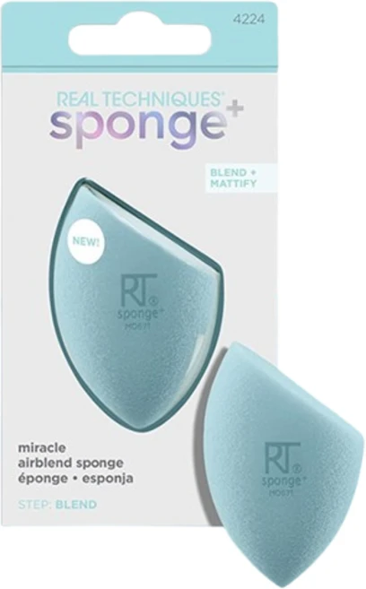 리얼테크닉스 미라클 에어블렌드 스펀지, 민트, 1개 - 쿠팡