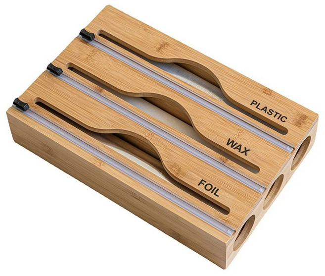 랩 커팅기 플라스틱 주최자 알루미늄 있는 in 집착 3 호일 1 종이 커터가 및 디스펜서 랩용, as show