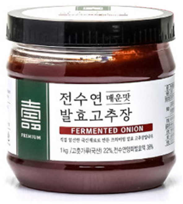 전수연 국산 태양초 저염 발효 고추장 매운맛 대용량, 1개, 1kg