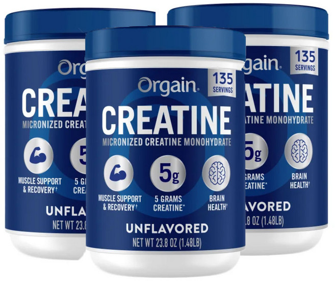 orgain creatine 올게이니 크레아틴, 3개, 675g