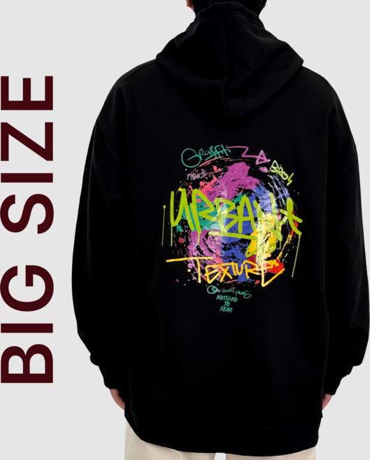 [2XL-5XL]비크네 빅사이즈 밍크 기모 URBAN 후드티