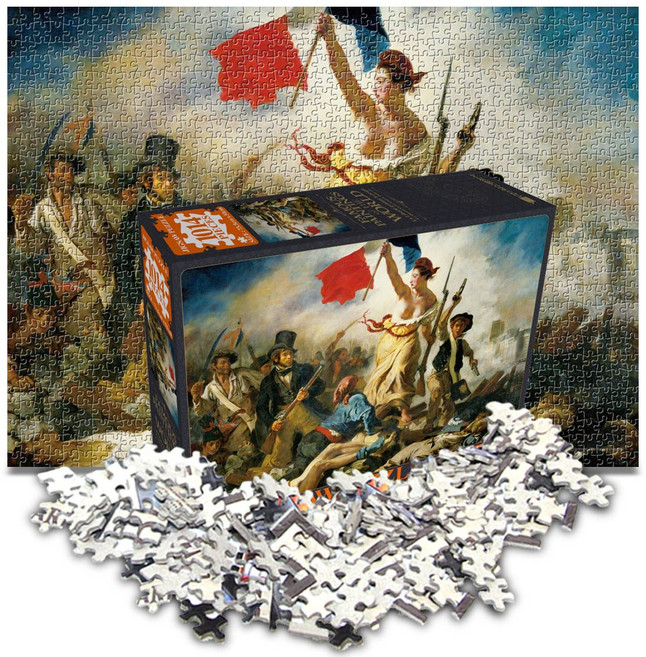 세계명화 1000조각 직소 퍼즐 성인 취미용 그림 맞추기, 1개, 민중을 이끄는 자유의 여신, 1014피스