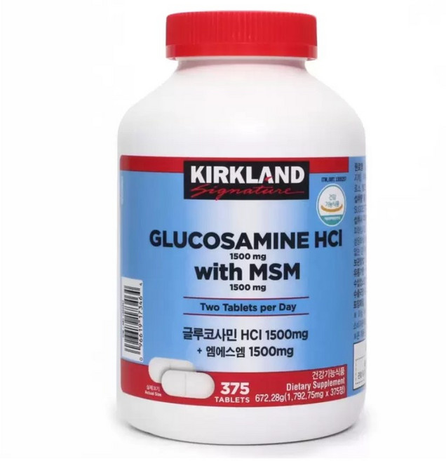 커클랜드시그니춰 글루코사민HCI + 엠에스엠, 1개, 375정