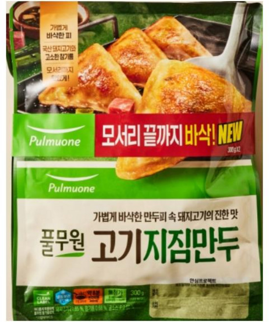 풀무원식품 고기지짐만두 2봉, 300g, 3개