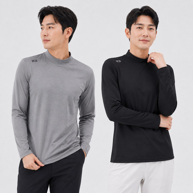 [매장발송] k2 남성 하프넥 티셔츠 냉감 신축성 등산 캠핑 현장 농사 낚시 런닝 일상