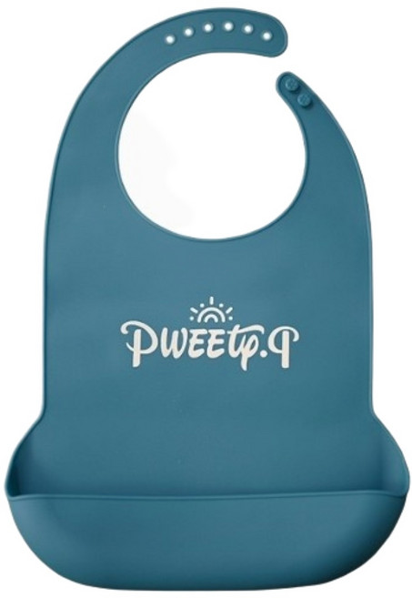 PWEETP.Q 防水圍兜, 藍, 1個