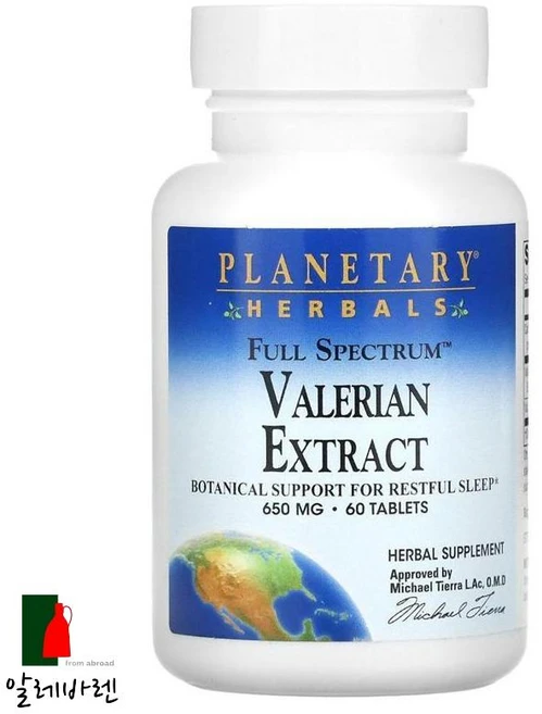 플래너터리허벌스 발레리안 추출물 650mg 타블렛, 60정, 1개 - 쿠팡