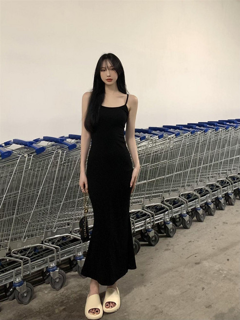 YYCL 氣質魚尾包臀長連衣裙