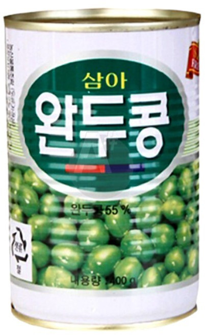 [DND] 삼아씨에프 원터치 완두콩캔 400g 미국산 완두콩통조림 콩통조림 통조림 삼아통조림