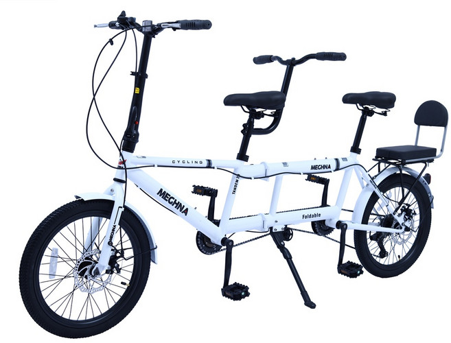 2인용자전거 커플 패밀리 동승 접이식 관광지 산책 나들이 다인승 한강, 1개, 매력오렌지/20인치/시마노7단/아동