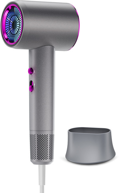 SUNGOD 헤어 드라이기 블루라이트 케어 고출력 파워풍량 2000W 저소음 가정용 휴대용, 그레이, STL-8568