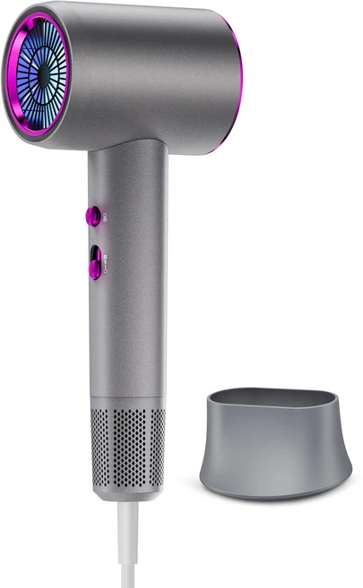 SUNGOD 헤어 드라이기 블루라이트 케어 고출력 파워풍량 2000W 저소음 가정용 휴대용, 그레이, STL-8568 - 쿠팡