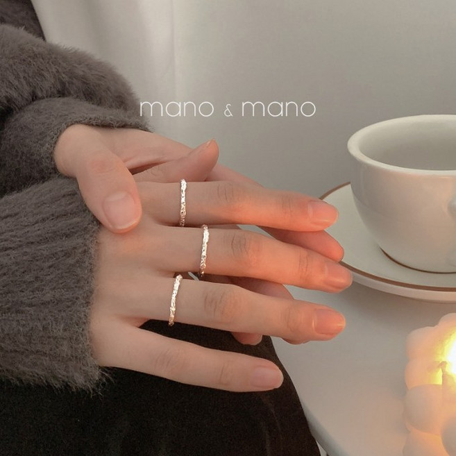 (특가세일)샤이닝 레이어드 실반지 데일리 오픈링 반지