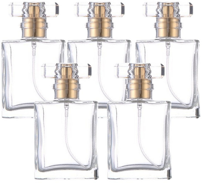 코코 향수 유리 공병, 5개, 골드30ml