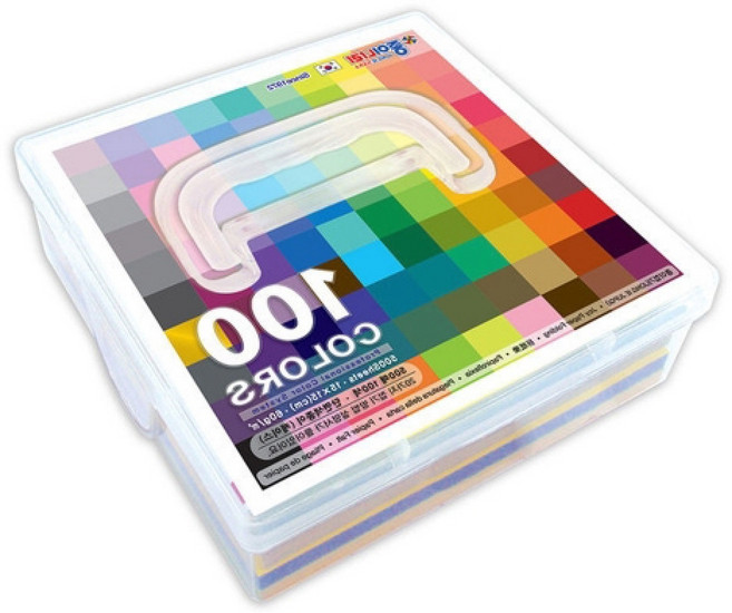 코벡사 100색 500매 색종이 학습 대용량 장식용 컬러종이