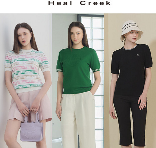 힐크릭 26SS 여성 썸머 라운드 니트3종