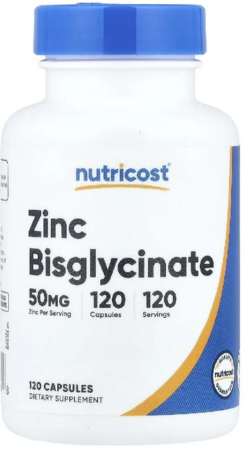 뉴트리코스트 아연 비스글리시네이트 Zinc Bisglycinate 50mg 캡슐 120정, 1개 - 쿠팡