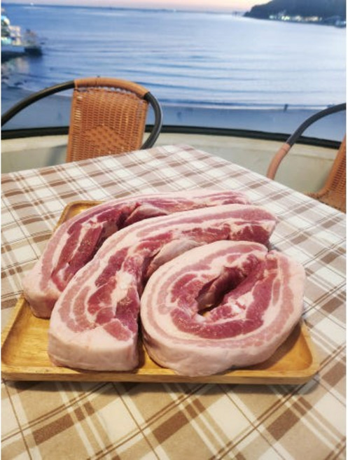 국내산 우리한돈 냉장생삼겹살 구이용 1.5cm 진공포장, 500g, 1개