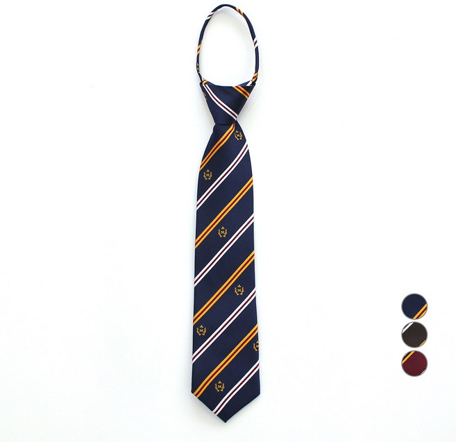 아동용 M로고 반자동 넥타이