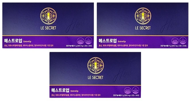 뉴트리원 르시크릿 에스트로업, 60정, 3개 - 쿠팡