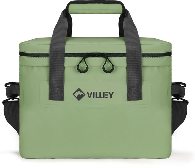 VILLEY 20L 아웃도어 캠핑 소프트 보냉백 쿨러백, 카키