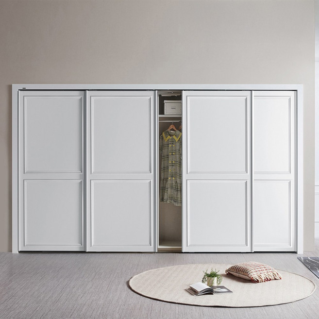 보루네오 노블 슬라이딩 붙박이장 웨인스코팅 30cm, 화이트 30cm