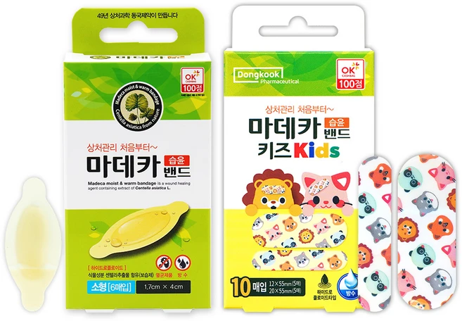 동국제약 마데카습윤밴드 소형 6매입+ 마데카습윤밴드 키즈 10매입, 1세트 - 쿠팡