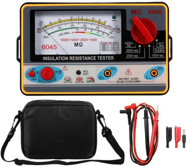 절연저항계 디지털 절연 저항계 메거 테스터 메가미터 0-2000MΩ 100V 250V 500V 1000V, 03 TY6017