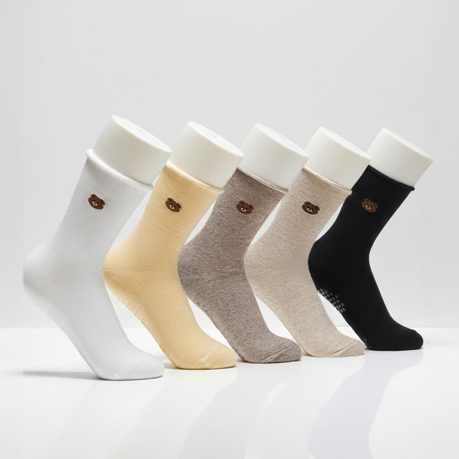 포그니움 무압박 미끄럼방지 국산 양말 5켤레