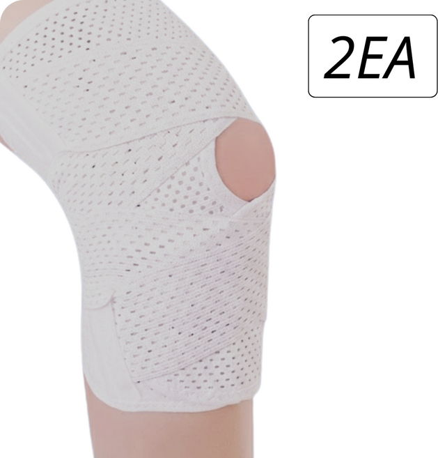 스테이무드 밴드형 스포츠 무릎보호대, 화이트, 2개