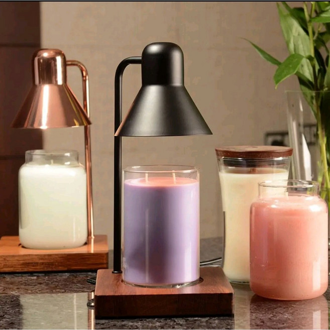 100% 네추럴우드 캔들워머 (캔들워머 본체 + 스위치 + 할로겐 전구), 1. 모던블랙